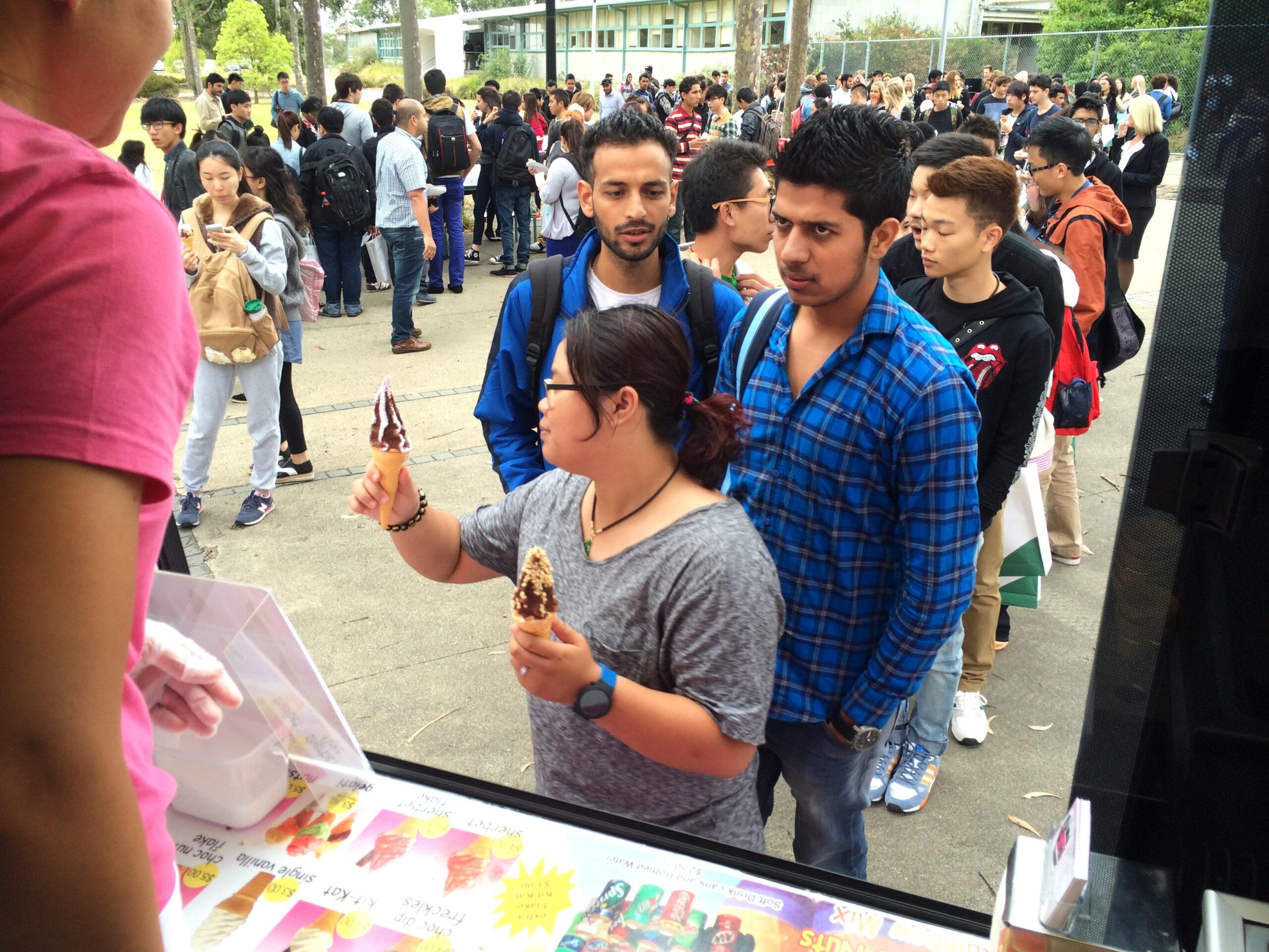 Ice cream van hire for university open days
