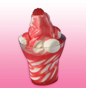 Soft serve sundae with marshmallow topping