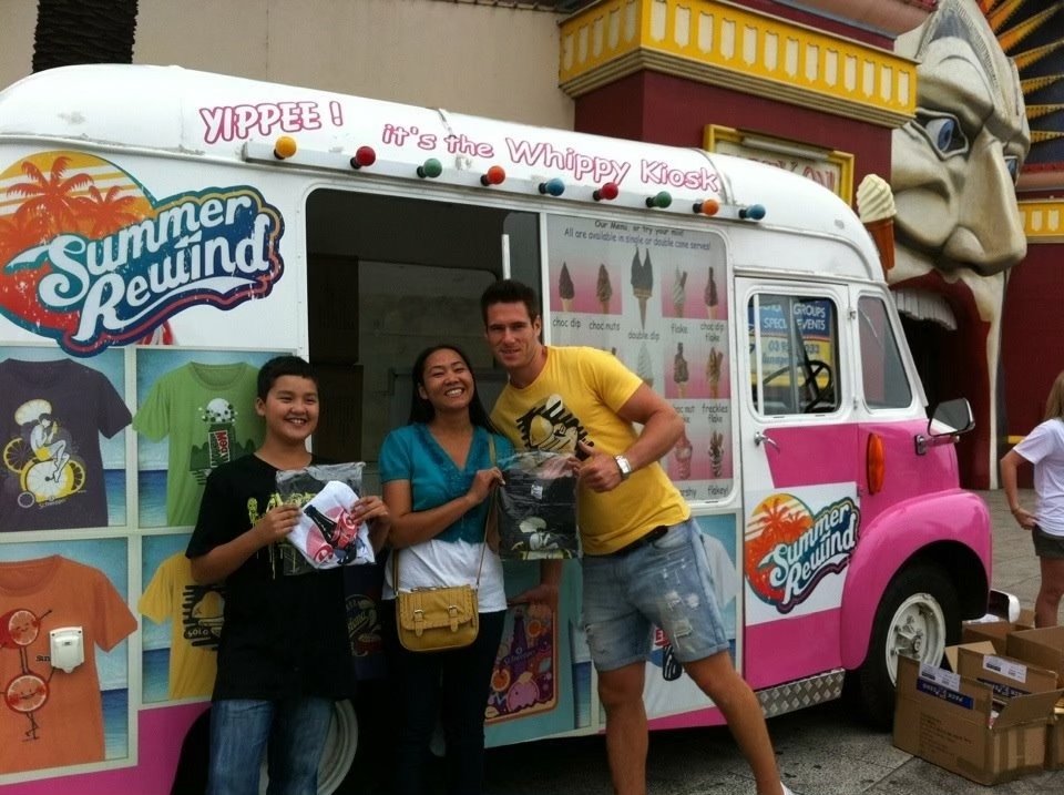 Promotional ice cream van at an event