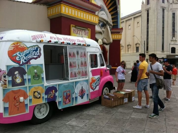 Branded ice cream van supporting a public campaign
