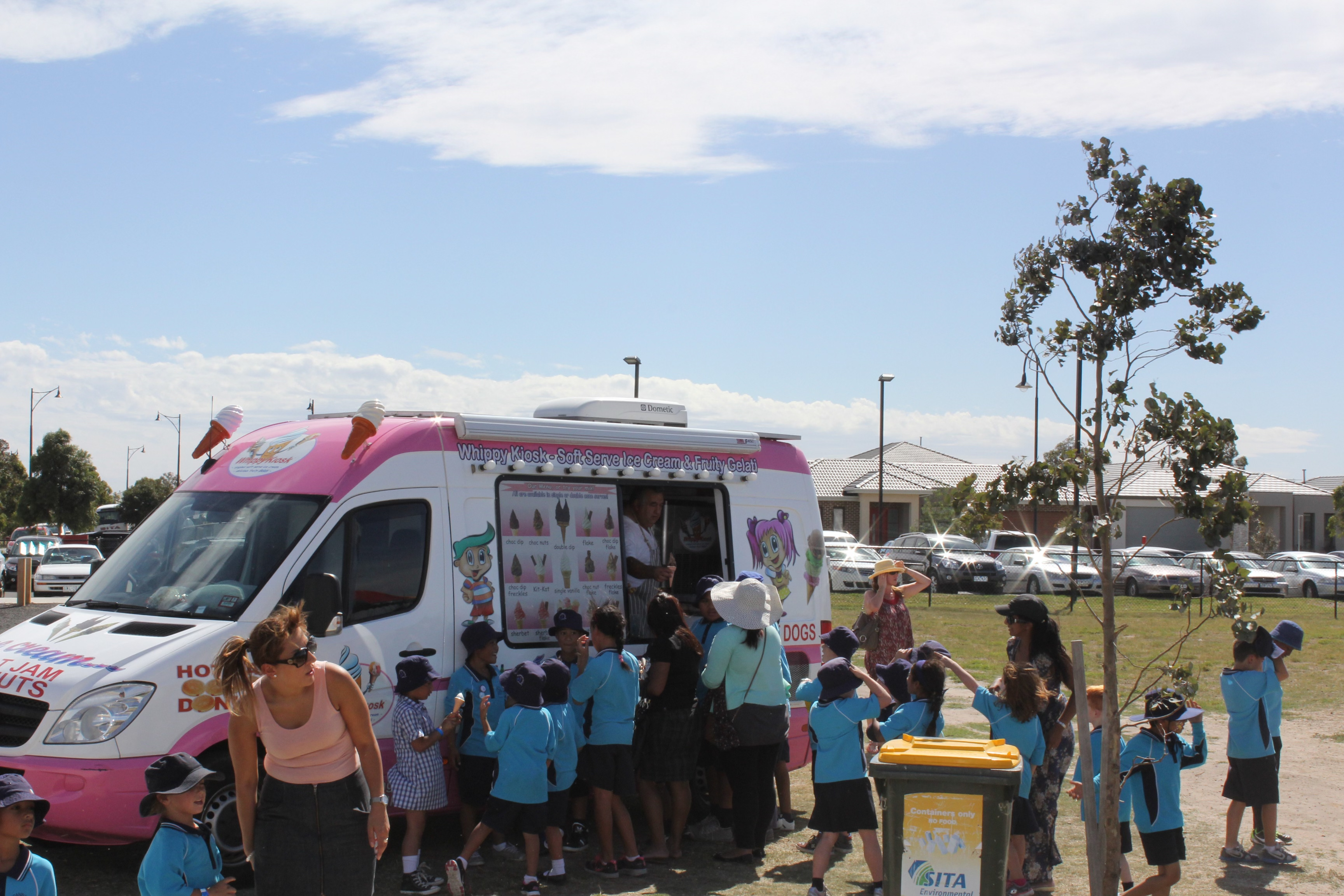 Mr Softy ice cream van at a school fete or family day